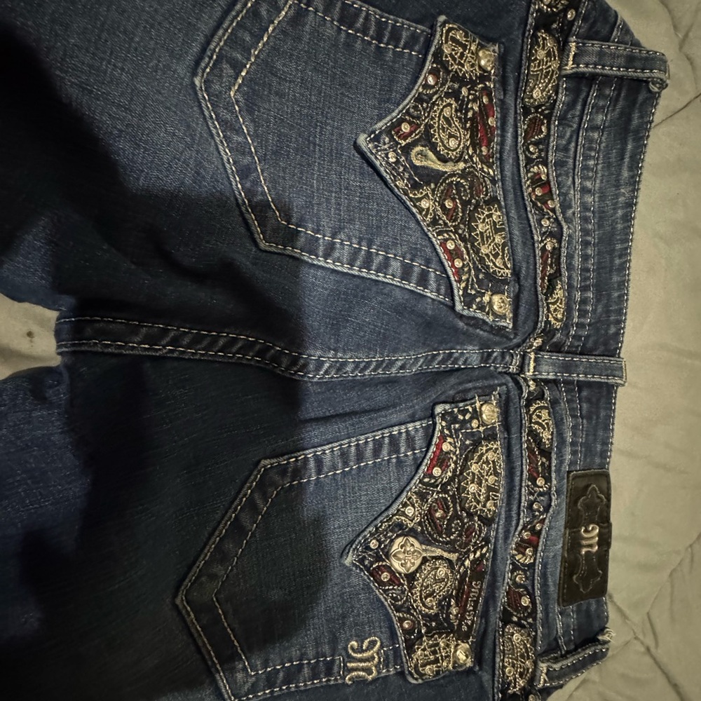 Miss Me Embellished Blue Jeans - Picture 3 of 8